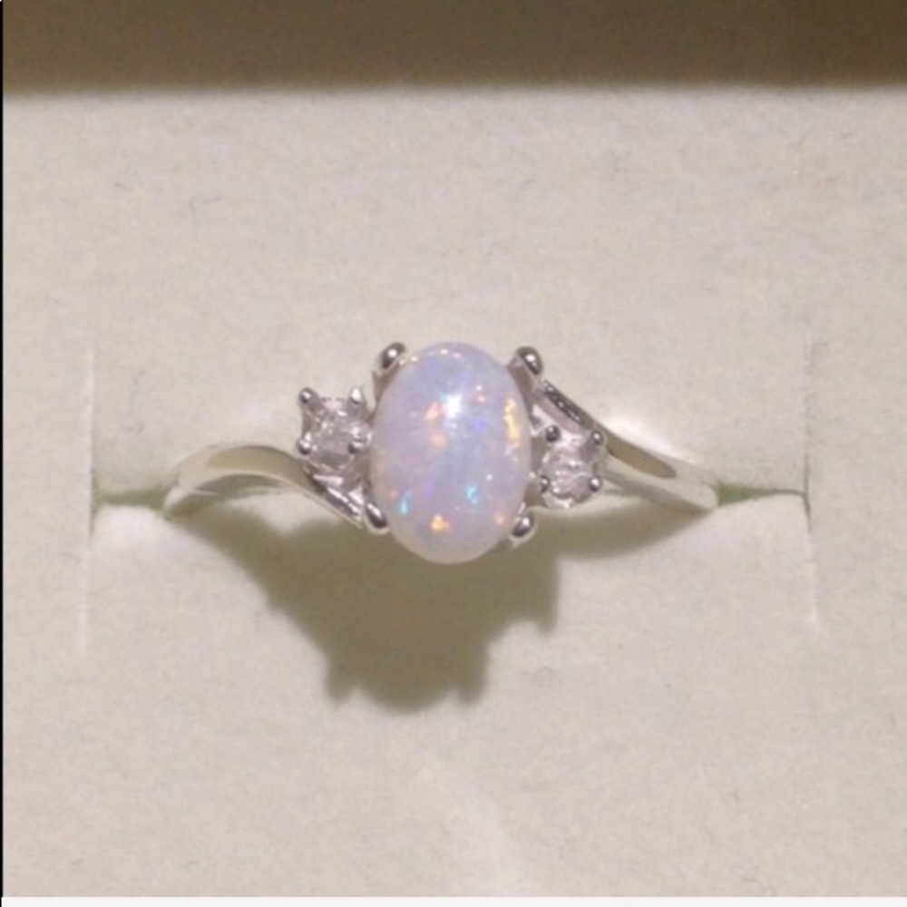 @2L-Exquisite Solid St Nat Gemstone Opal Iridescen - Picture 3 of 5